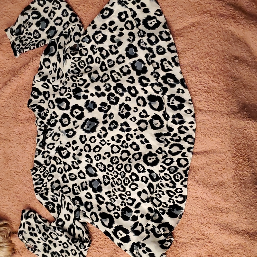 Zara Basic animal print blouse